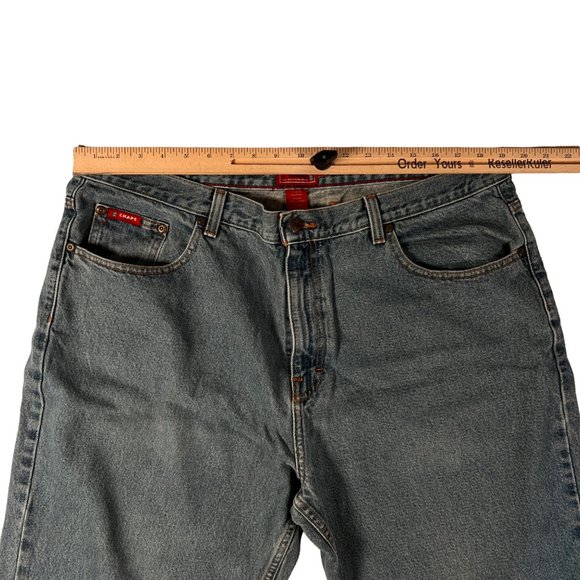 CHAPS Jeans Men's 5-Pocket Regular Fit Straight Leg Cotton Denim Blue 40/32 - Picture 5 of 14